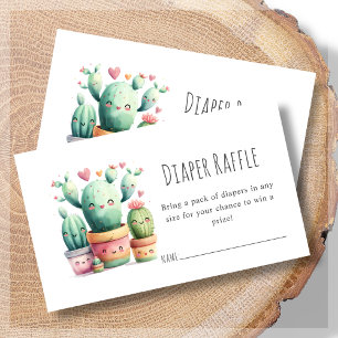 Luierscheur Cactus Baby shower Informatiekaartje