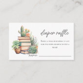 Luierscheur | Cactus Boek Thema Baby shower Informatiekaartje (Voorkant)