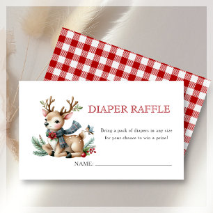 Luierscheur Christmas Reindeer Baby shower Informatiekaartje