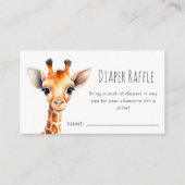 Luierscheur | Giraffe Baby shower Informatiekaartje (Voorkant)