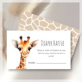 Luierscheur | Giraffe Baby shower Informatiekaartje