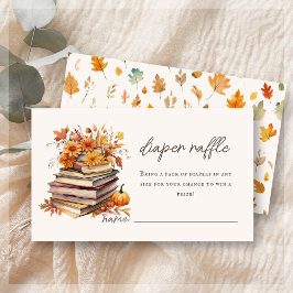 Luierscheur | Herfst boek thema Baby shower Informatiekaartje