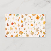 Luierscheur | Herfst boek thema Baby shower Informatiekaartje (Achterkant)