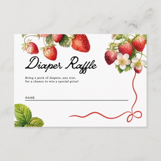 Luierscheur Kaarten | Aardbei Baby shower (Voorkant)
