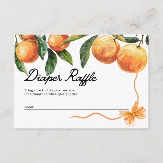 Luierscheur Kaarten | Oranje Baby shower (Voorkant)