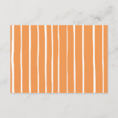 Luierscheur Kaarten | Oranje Baby shower (Achterkant)