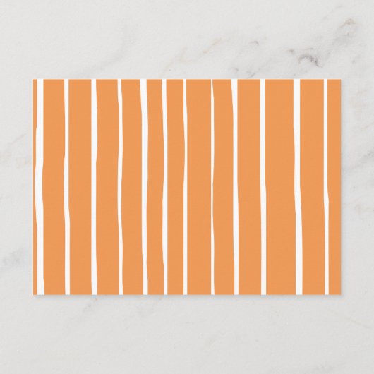 Luierscheur Kaarten | Oranje Baby shower (Achterkant)