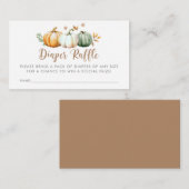Luierscheur | Pumpkin Autumn Herfst Baby shower Informatiekaartje (Voorkant / Achterkant)