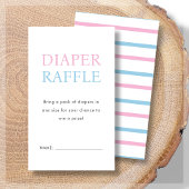 Luierscheur | Roze en blauw Baby shower Informatiekaartje