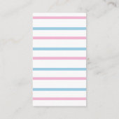 Luierscheur | Roze en blauw Baby shower Informatiekaartje (Achterkant)