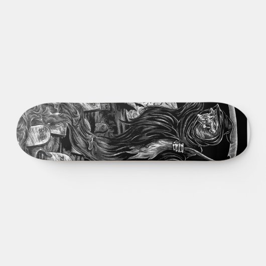 luierskateboard/ zwart/grijs persoonlijk skateboard (Horizontaal)