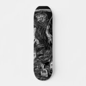 luierskateboard/ zwart/grijs persoonlijk skateboard (Voorkant)