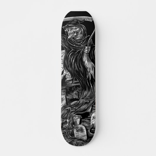 luierskateboard/ zwart/grijs persoonlijk skateboard (Voorkant)