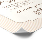 Luierspel Bebe Cafe Bruine Boog Handgetekend Poster (Hoek)