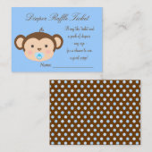 Luierspelentickets met aapje informatiekaartje (Voorkant / Achterkant)