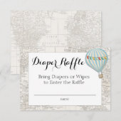 Luierspelkaart Jongen in hethete luchtballon Kaart (Voorkant / Achterkant)