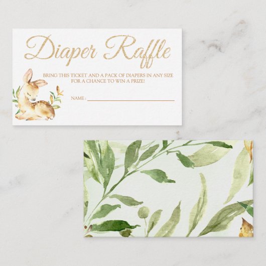 Luierspelkaartjes voor Baby Shower Informatiekaartje (Voorkant / Achterkant)