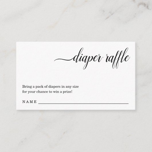 Luierspoel Invoegen voor Baby shower Informatiekaartje (Voorkant)