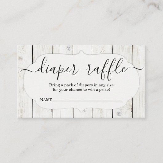 Luierspoel Invoegen voor Baby shower Informatiekaartje (Voorkant)