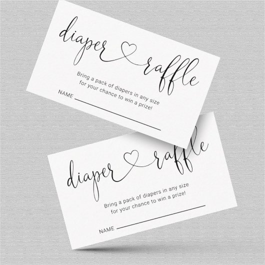 Luierspoel Invoegen voor Baby shower Informatiekaartje