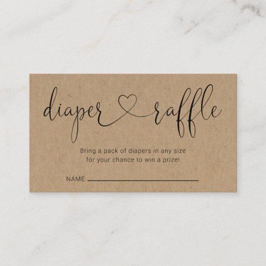 Luierspoel Invoegen voor Baby shower Informatiekaartje (Voorkant)