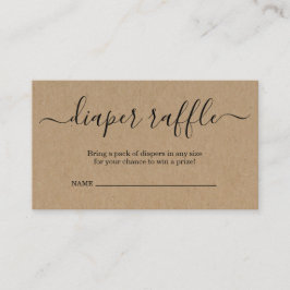 Luierspoel Invoegen voor Baby shower Informatiekaartje