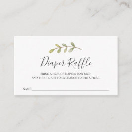 Luierspoelkaartje voor Baby shower Informatiekaartje