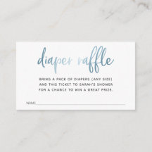 Luierspoelkaartje voor Baby shower