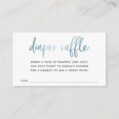 Luierspoelkaartje voor Baby shower Informatiekaartje (Voorkant)