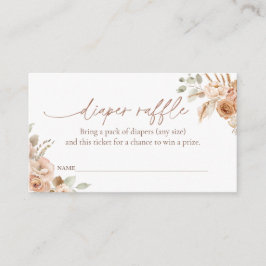 Luierspoelkaartje voor Baby shower Informatiekaartje