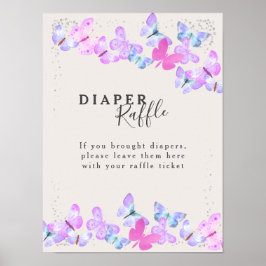 Luierspoelvlindervliegers Baby shower Poster