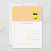 Luiertas, Baby shower spel Kaart flyer, bij (Voorkant)