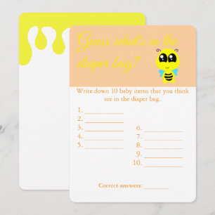 Luiertas, Baby shower spel Kaart flyer, bij