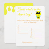 Luiertas, Baby shower spel Kaart flyer, bij (Voorkant / Achterkant)