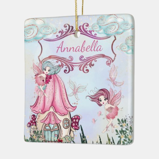 Luiertuinbouw met aangepaste naam keramisch ornament (Links)