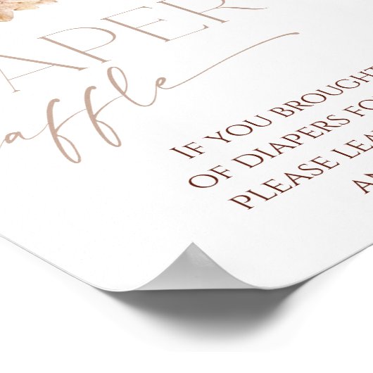 Luierverlofteken boho herfst herfstbloemen poster (Hoek)