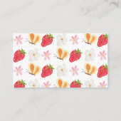 Luierverloting Aardbei Berry Sweet Whimsical Informatiekaartje (Achterkant)