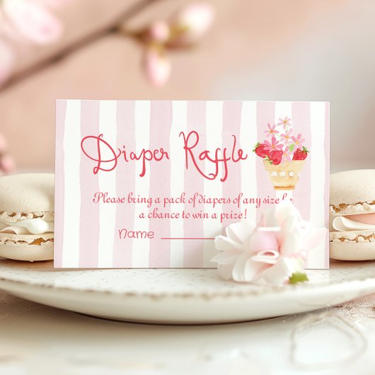 Luierverloting Aardbei Berry Sweet Whimsical Informatiekaartje