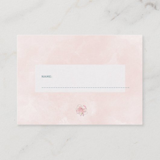 Luierverloting blozen rozen baby shower inzetkaart informatiekaartje (Achterkant)