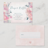 Luierverloting blozen rozen baby shower inzetkaart informatiekaartje (Voorkant / Achterkant)