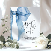 Luierverloting Blue Bow babyshower Poster