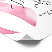 Luierverloting Roze Boog meisje baby shower Poster (Hoek)