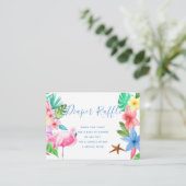 Luierverloting Tropisch baby shower inzetkaart Informatiekaartje (Staand voorkant)