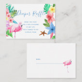 Luierverloting Tropisch baby shower inzetkaart Informatiekaartje (Voorkant / Achterkant)