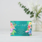 Luierverloting Tropisch baby shower inzetkaart Informatiekaartje (Staand voorkant)