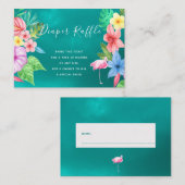 Luierverloting Tropisch baby shower inzetkaart Informatiekaartje (Voorkant / Achterkant)