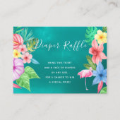 Luierverloting Tropisch baby shower inzetkaart Informatiekaartje (Voorkant)