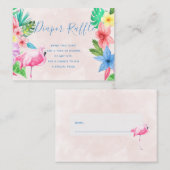 Luierverloting Tropisch baby shower inzetkaart Informatiekaartje (Voorkant / Achterkant)