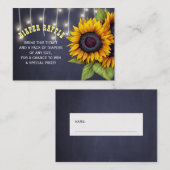 Luierverloting Zonnebloemen baby shower inzetkaart Informatiekaartje (Voorkant / Achterkant)