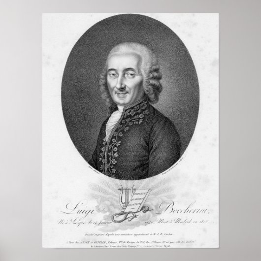 Luigi Boccherini Poster (Voorkant)